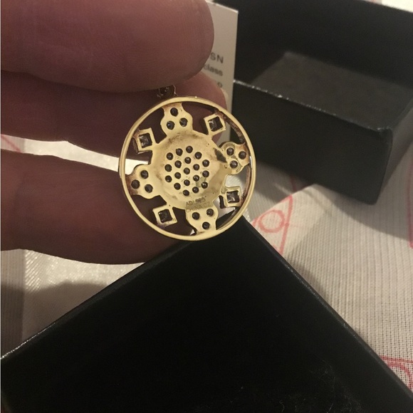 Absolute Vintage 14K Absolute Yellow Gold Over Sterling Silver & CZ Pendant - Picture 9 of 15